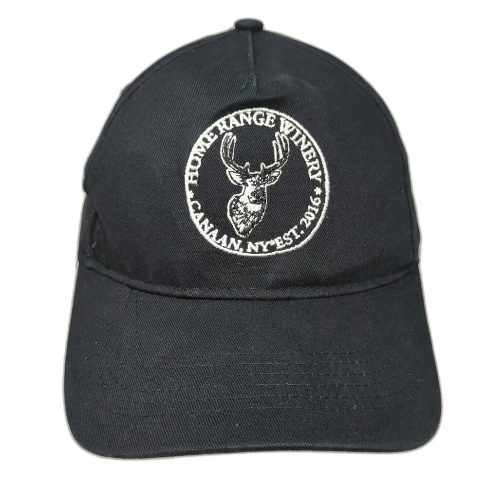 Big Accessories 5 Panel Black One Size Home Range Winery Canaan NY Deer hat